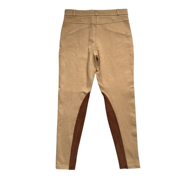Zara Equestrian Riding Pants Brown Patch Quiet Luxury Preppy Chic Size Medium - Picture 14 of 14
